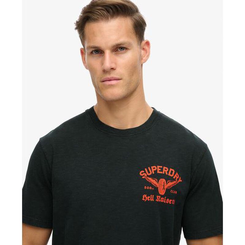 Superdry Lo-Fi Biker Graphic Loose Tee image number 2